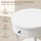 Costway 2-tier Side End Sofa Table Round Nightstand for Bedroom Living Room White/Espresso/Black